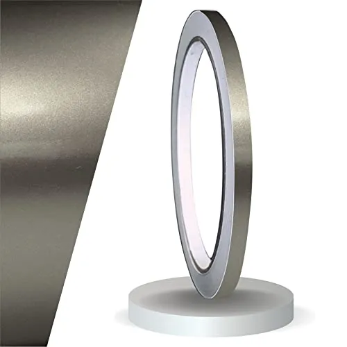 Zierstreifen Graphit grau metallic Glanz in 5 mm Breite und 10 m Länge Folie Aufkleber für Auto Boot Jetski Modellbau Klebeband Dekorstreifen dunkelgrau Silber