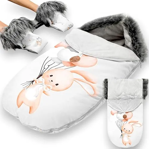 Fußsack Kinderwagen und Buggy für Winter 90 x 45 cm