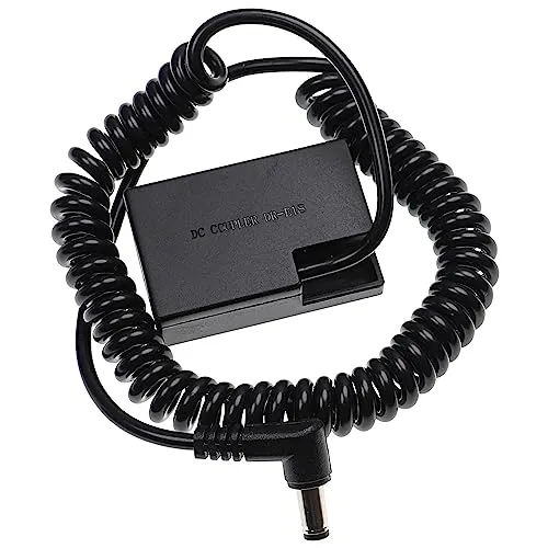 vhbw DC Kuppler Netzadapter kompatibel mit Canon EOS 77D, 800D, 200D, 250D, 850D, 750D, 760D, 8000D Kamera, DSLR, Spiegelreflex, Spiralkabel