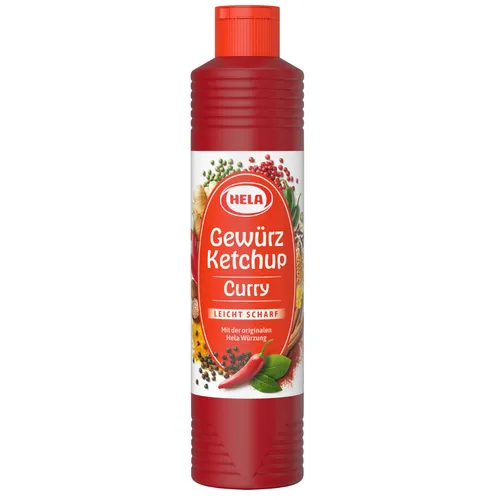 Hela Gewürz Ketchup Curry leicht scharf mit Hela original Würzung 800ml