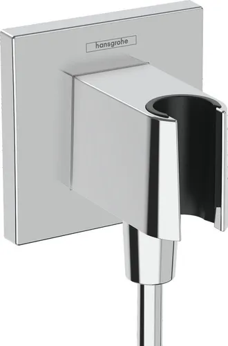 hansgrohe FixFit Porter E Schlauchanschluss 26889000 - Sanitärinstallation mit Wandanschluss und Handbrausehalter, ideal für alle Hansgrohe Handbrausen, inklusive Rückflussverhinderer für optimale Sicherheit.