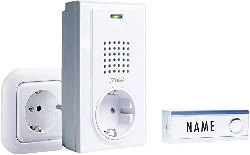 M-e modern-electronics FG-2.2 Funkklingel Komplett-Set mit Namensschild