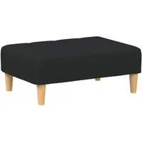 vidaXL Fußhocker Schwarz 77x55x31 cm - Hocker in modernem Design, weich und strapazierfähig aus 100% Polyester, ideal zum Ausruhen der Füße oder als zusätzliche Sitzgelegenheit.