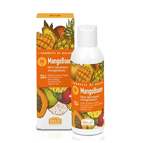 Helan, I Sorbetti MangoBoom,Feuchtigkeitsspendende Körpercreme aus flüssiger, trockener Haut, duftender Körpercreme für Frauen und Männer mit Ananas, duftender Körpermilch mit Vitamin E, 150 ml