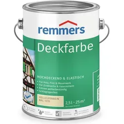 Remmers Deckfarbe hellelfenbein (RAL 1015) – Hochdeckende Wetterschutzfarbe - Lacke – Hochdeckende und wetterfeste Remmers Deckfarbe für innen und außen, ideal für verschiedene Untergründe mit exzellenter Haftung und UV-Schutz.