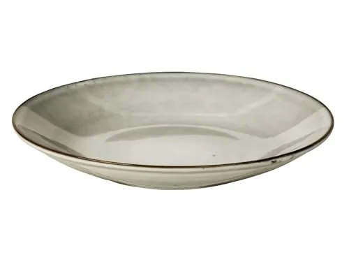 Broste Copenhagen Pastateller Nordic Sand 29 cm - Teller | Steingut | Handgefertigt | 29 cm | Inspiriert von skandinavischen Küstenstränden, ideal für Nudeln und Mikrowellen geeignet. Jedes Stück ist ein einzigartiges Unikat.
