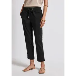 Street One Damen A379201 Loose Fit Hose, Schwarz, 42 - Damen-Hosen mit elastischem Bund und praktischen Taschen, ideal für einen komfortablen Look im Alltag.