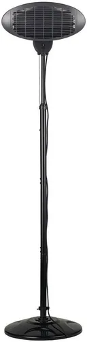 tepro Stand Heizstrahler 2000 Watt - Schwarz - Heizstrahler für Terrasse und Garten mit 2000 W, 3 Regulierungsstufen für individuelle Wärme und IPX4 Schutzklasse für den geschützten Außenbereich.