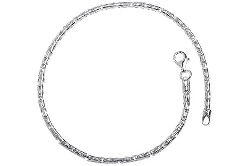 Rundes Königskette Armband 925 Silber - 2,3mm Länge 16-25cm