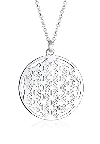 Elli Kette mit Anhänger Ornament aus 925 Sterling Silber - Elegante Kette mit 30 mm Anhänger aus hochwertigem 925 Sterlingsilber, ideal für jeden Anlass und ein perfektes Geschenk.