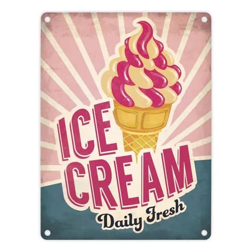 Metallschild mit American Diner Classics