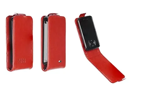 caseroxx Handy Hülle Flip Cover kompatibel mit Dexcom G7 / ONE+, Smartphone Tasche Flip Cover in rot