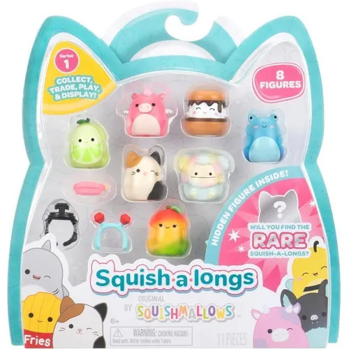 Squish-a-longs 8er-Pack – Mini-Quish mit Zubehör - Squeeze Toys. Entdecken Sie die neuen 2,5 cm Mini-Squish mit 8 Figuren, inkl. Zubehör und Sammleranleitung – ideal zum Sammeln, Handeln und Spielen!