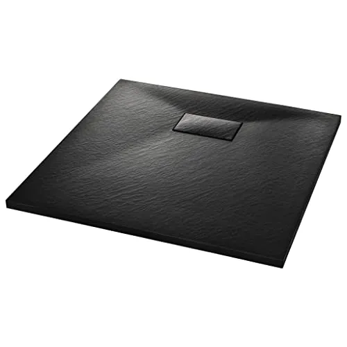 vidaXL Duschwanne 90x90cm - Niedrige Schwelle für einfachen Zugang - Duschwanne in Schwarz, ideal für Ihr Badezimmer. Die niedrige Schwelle ermöglicht einfachen Ein- und Ausstieg, während die rutschfeste Oberfläche für Sicherheit sorgt.