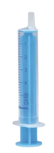 EINMALSPRITZE 5 ml blauer Kolben steril 100 St