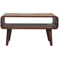 Artisan Furniture TV-Element aus Mangoholz, Dunkelbraun, 65x35x45 cm - Schlichtes TV-Möbel aus 100 % massivem Mangoholz mit offenem Fach für Bücher und Zeitschriften. Passt ideal zu jedem Einrichtungsstil und bringt natürliche Eleganz in Ihr Wohnzimmer.