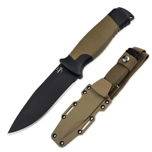 Böker Plus Desertman - Robustes Gürtelmesser mit 11,5 cm Klinge aus Sandvik-Stahl, ideal für Camping und Bushcraft