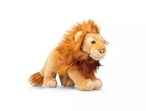 Animigos Plüschtier Löwe – Realistisches Stofftier für Kinder - Stofftier in realistischer Optik aus der World of Nature Serie, kuschelig weich und mit Infoblatt zur Lebensweise des Löwen. Größe: ca. 33 cm.