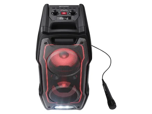 Sharp PS-931 Party-Soundsystem - Tragbares, kabelloses Bluetooth-Soundsystem mit Zwei-Wege-Technologie für kraftvollen Sound und perfekte Partystimmung.