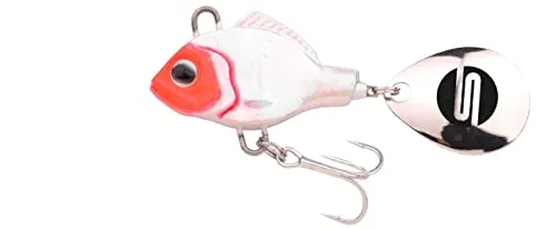Produktbild SPRO ASP Spinner UV– Searchbait mit original Gamakatsu Haken zum Angeln auf Raubfisch, Spinnangeln, Gewicht:7g, Farbe:White Bleeder UV