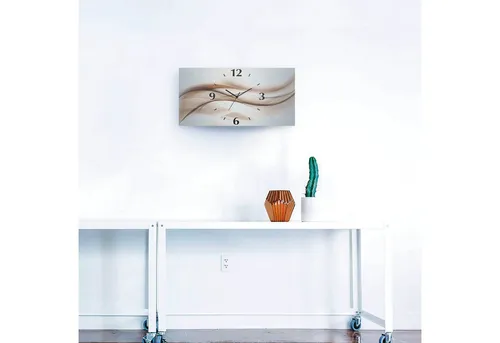 ARTLAND Wanduhr ohne Tickgeräusche - Lautlose Quarzuhr 50x25 cm in Modernem 3D Design - Wohnaccessoires: Elegante Wanduhr aus Aluminium mit geräuschlosem Uhrwerk, ideal für Schlafzimmer und moderne Wohnräume. Made in Germany, langlebig und stylish.