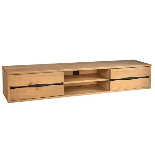 Riess-Ambiente Lowboard LIVING EDGE 160cm natur/schwarz