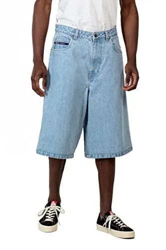 Reell Belmont Short Origin Light Blue 31 - Herren-Shorts aus leichtem Material, perfekt für warme Tage und lässige Freizeitoutfits.