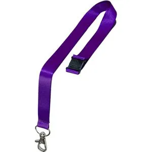 Zweckform Schlüsselband 4842P, lila, Karabiner, 44cm, Sicherheitsverschluss, 10 Stück