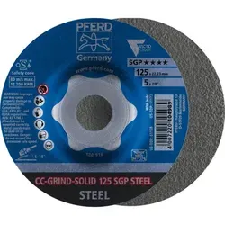 CC-GRIND-SOLID Schleifscheibe 125x22,23 mm COARSE Speziallinie SGP STEEL für Stahl