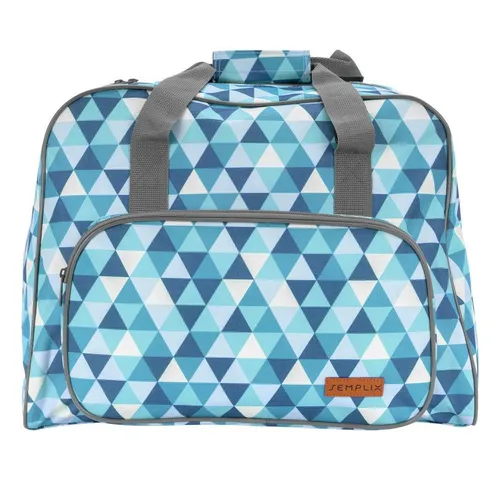 Semplix Nähmaschinentasche - Diamond Design petrol/türkis - Nähmaschinentasche im attraktiven Diamond Design, ideal für sicheren Transport und Aufbewahrung mit dickem Polster und klemmfreiem 2-Wege-Reißverschluss. Perfekt für alle gängigen Haushaltsnähmaschinen.