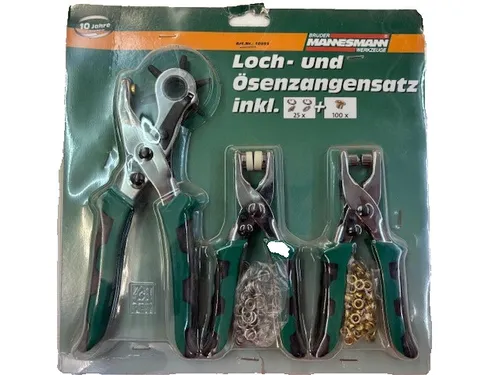 BRÜDER MANNESMANN Loch- und Ösenzangensatz, 128-teilig