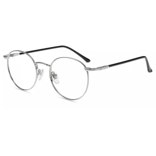 Firmoo Blaulichtfilter Brille, Lesebrille Damen Herren Runde Anti-Glanz Computerbrille für PC/Handy/Fernseher