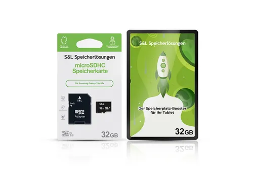 Tec-Expert microSD Karte S&L für Samsung Galaxy Tab S5e Speicherkarte (32 GB, Class 10, microSDHC)