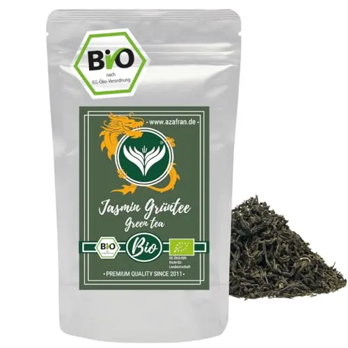 Azafran BIO Jasmin Tee lose - China Green Jasmine Tea - Chinesischer Jasmintee 250g