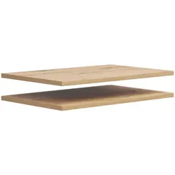 Milino Einlegebodenset, Eiche Artisan, Holzwerkstoff, 76.9x2.2x48 cm, FSC Mix, Befestigung ohne Bohren,Befestigung Bohren, Schlafzimmer, Kleiderschränke, Schrankzubehör, Einlegeböden