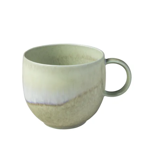 like. by Villeroy & Boch Perlemor Alga Becher mit Henkel 0,29 L - Thermobehälter aus hochwertigem Porzellan, rund und grün, ideal für warme Getränke und stilvolles Genießen.