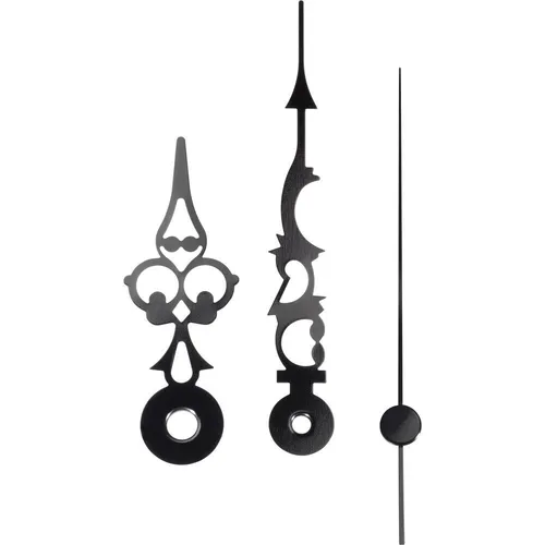 Zeigersatz Antik Aluminium Schwarz Rund