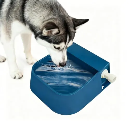 Enjoying Hunde Wassernapf 2L, Automatischer Wasserspender Hund mit Schwimmerventil, Kann Drinnen und Draußen Verwendet Werden, Tiertränke Garten für Katzen, Kaninchen und Hühner Geeignet
