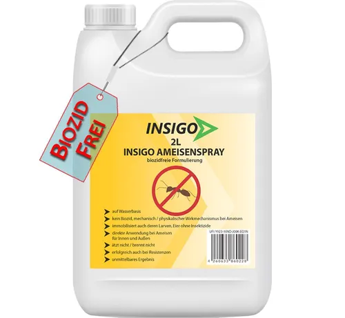 INSIGO Ameisenspray - Effektive Insektenbekämpfung - INSIGO Ameisenspray bietet eine zuverlässige Lösung zur gezielten Bekämpfung von Insekten. Die physikalische Wirkungsweise ermöglicht eine präzise Anwendung im Innen- und Außenbereich.