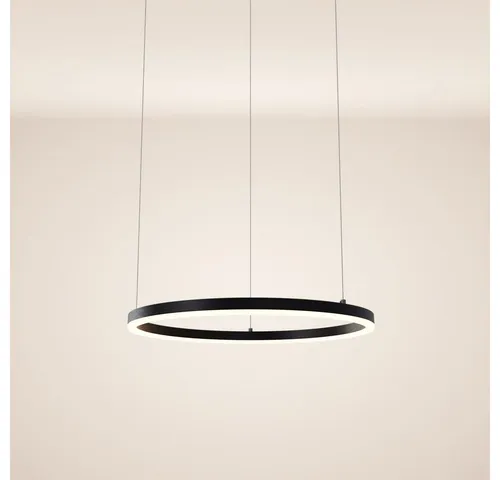 s.luce Ring 60 LED-Pendelleuchte Schwarz – Modernes Design trifft Funktionalität - Elegante 60 cm Pendelleuchte mit 5 m Abhängung für individuelle Gestaltung. Hochwertige LED-Technik sorgt für optimale Lichtverteilung und eine stilvolle Atmosphäre in jedem Raum.