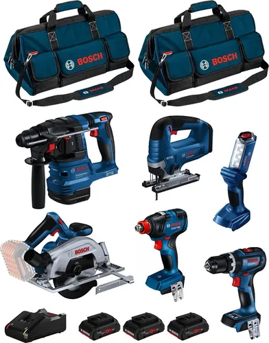 Bosch Akku-Werkzeugset BK603BAG mit GSB, GDX, GKS, GST, GBH und GLI