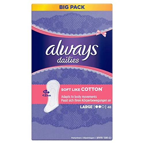 Always Soft Like Cotton Slipeinlagen Normal, 1er Pack (1 x 58 Stück)