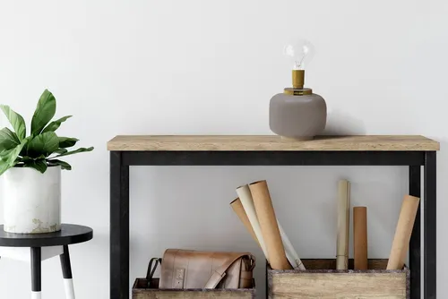 Kayoom Tischleuchte Art - Extravagante Design-Leuchte - Nachttischleuchten mit zeitlosem Design, die als Kunstobjekt auffällt und durch klare Linien und glänzenden Lack besticht. Ideal für dekorative Vielfalt in Ihrem Zuhause oder Büro.