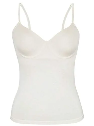 Sassa Damen BH-Shirt M. Einlage Vorgeformt Vest, elfenbeinfarben, 42C