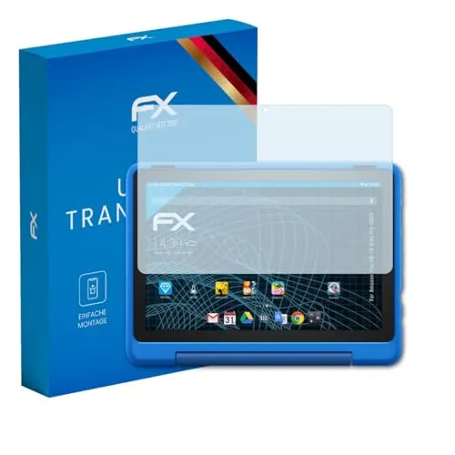 atFoliX Schutzfolie kompatibel mit Amazn F¡re HD 10 Kids Pro 2023 Folie, ultraklare FX Displayschutzfolie (2X)