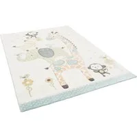 Pergamon Kinder Teppich Maui Kids Safari - Bunt und vielseitig - Teppiche fürs Kinderzimmer, ideal für kreative Spielräume mit tierischem Design in 5 Größen und schadstoffgeprüft nach Öko-Tex Standard 100.