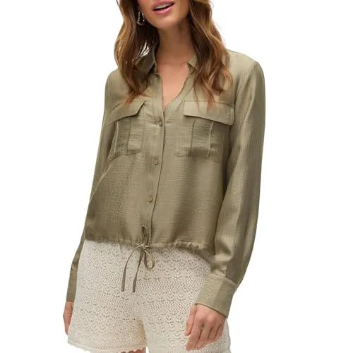 Vero Moda VMTOMA LS TIE Shirt WVN - L - Elegantes Langarmhemd mit verstellbarem Knopf- und Schnurverschluss. Zeitloser Hemdkragen und strukturierte Manschetten bieten Stil und Komfort für jeden Anlass.