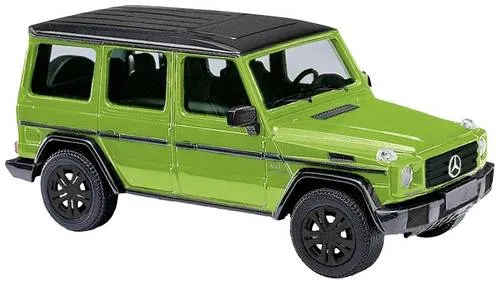 Busch 51473 H0 PKW Modell Mercedes Benz G-Klasse Edition 35 grün - H0 Modellautos, exklusive Edition zum 35-jährigen Jubiläum der G-Klasse mit glänzenden 18-Zoll-Leichtmetallrädern und detailliertem Design im Maßstab 1:87.
