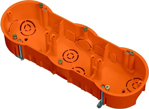 Hohlwanddose 3-fach Schalterdose Ø 60 mm - Wandsteckdosen für einfache Installation von Standard Steckdosen und Lichtschaltern, inklusive Halteklammern und Schutzart IP20 – ideal für Renovierungen.