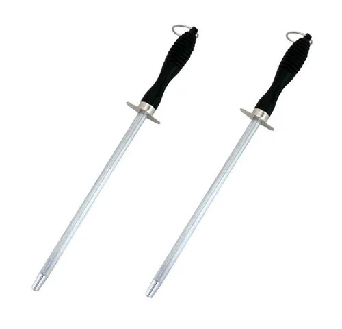 HAC24 Wetzstab Messerschleifer Wetzstahl Abziehstahl Messer Schärfer Schleifstab, 30 cm